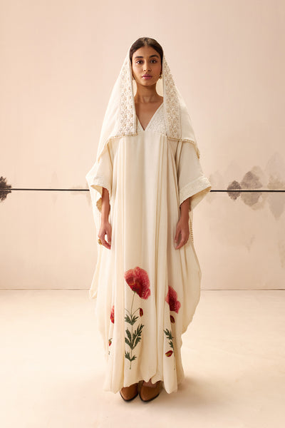 Printed Ivory Phiran + Attached Hood (E-01/TL-24)