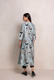 AQUA SILK CHANDERI PRINTED TUNIC (1 PC)