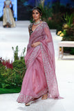 LILAC ORGANZA & VELVET EMBROIDERED SAREE SET (4 PCS)
