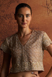 ROSE GOLD TISSUE EMBROIDERED BLOUSE (1 PC)