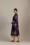 EGGPLANT SILK CHANDERI TUNIC (1 PC)