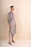 BEIGE EMBROIDERED KURTA SET (2 PCS)
