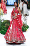 Red Brocade Blouse, Red Silk Dupion Emb. Lehenga With Crino & Red Net Emb. Veil ( Blouse-06, Fb-03/leh+can, Kz-15a/dup)