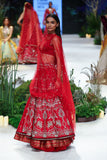 Red Mushroo & Dupion Embroidered Lehenga Set (Tl-07/bls, Sl-03, Sl-03/dup)