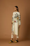 IVORY CHANDERI PRINTED TUNIC (BCC-01)