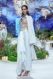 Toosh Emb. Bodysuit with Ivory mushroo drape skirt and Ivory Chikankari cape (FA-30B/SKT, FA-24A/BLS, FA-24/JKT)