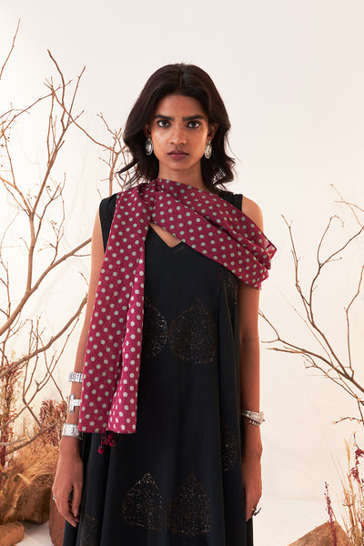 Ruby Thin Chanderi Star Printed Stole (Sh-17a/stl)