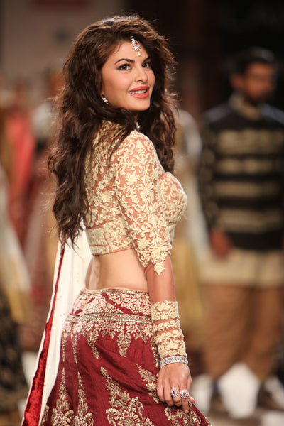 Delectable Burgundy Embroidered Lehanga Set  ( Lfw-14 E-43,d-38 )