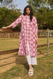 MAROON & WHITE CHECK COTTON JACKET (CM-06/JKT)