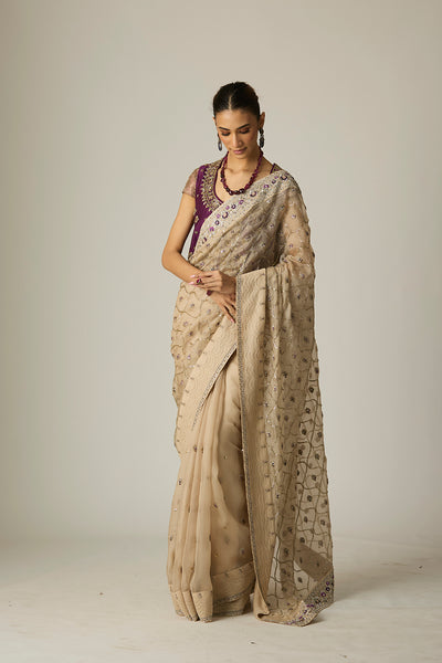 TOOSH ORGANZA SAREE SET (3 PCS)