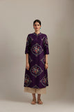 EGGPLANT SILK CHANDERI TUNIC (1 PC)