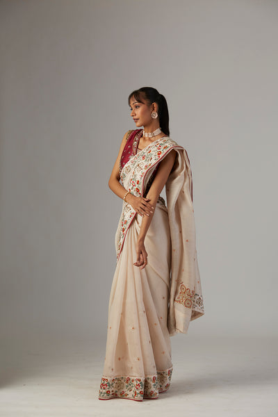 TOOSH GEORGETTE TUSSAR EMBROIDERED SAREE SET (2 PCS)