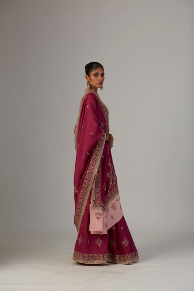 FALSA TUSSAR EMBROIDERED SAREE (3 PCS)