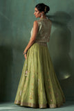 MINT TISSUE EMBROIDERED LEHENGA SET (5 PCS)