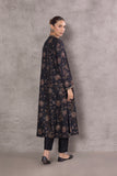 BLACK VISCOSE DUPION  PRINTED EMBROIDERED TAGAAI KURTA (DC-02/KUR)