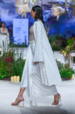 Toosh Emb. Bodysuit with Ivory mushroo drape skirt and Ivory Chikankari cape (FA-30B/SKT, FA-24A/BLS, FA-24/JKT)