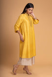YELLOW DUPION EMB. KURTA SET (2 PCS)