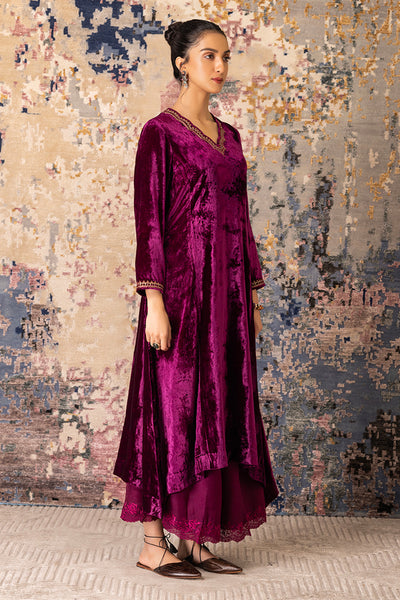 Falsa Velvet Embroidered Kurta Set (Vt-10)