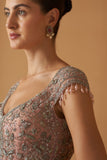 OLD ROSE NET EMBROIDERED BLOUSE (1 PC)