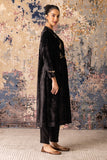 Black Velvet Embroidered Kurta Set (Vt-06)
