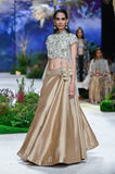 IVORY DUPION EMBROIDERED TOP WITH COPPER ANTIQUE SKIRT (TL-135/SKT, SK-30/TOP)