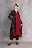 BLACK & MAROON DUPION JACKET (1 PC)
