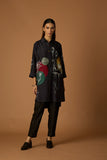 BLACK VISC. DUPION PRINTED SHIRT (BC-07)
