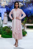 Old Rose Tulle 3d Emb.jacket & Chiffon Drape Dress (Wd-05)