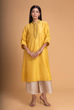YELLOW DUPION EMB. KURTA SET (2 PCS)