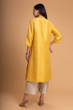 YELLOW DUPION EMB. KURTA SET (2 PCS)