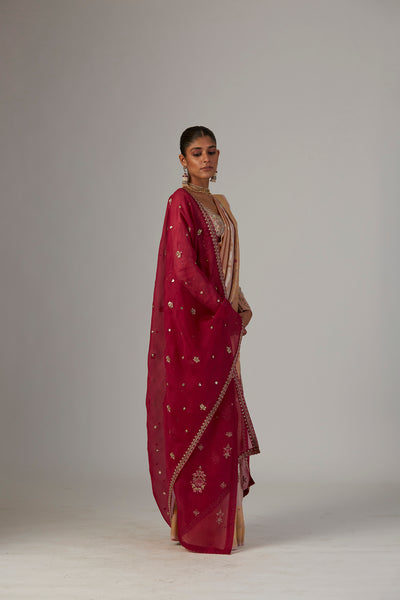 FALSA ORGANZA EMBROIDERED DUPATTA (1 PC)