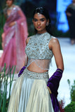 Gold & Silver Tissue Skirt With Silver Tissue Emb. Blouse  (Tl-124/bls, Tl-103/leh)