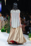 IVORY DUPION EMBROIDERED TOP WITH COPPER ANTIQUE SKIRT (TL-135/SKT, SK-30/TOP)