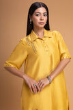 YELLOW DUPION EMB. KURTA SET (2 PCS)