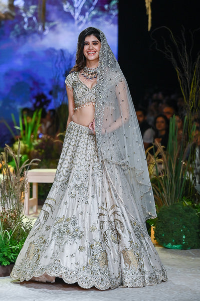 Toosh  Viscose Dupion Embroidered  Lehenga Set ( Fa-55a/bls, Fa-55/leh,  Fa-55d/dup-2, Se-08a/Dupatta)