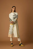 IVORY CHANDERI PRINTED TUNIC (BCC-01)