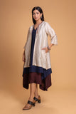 RED DUPION EMB. DRESS (1 PC)