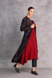 BLACK & MAROON DUPION JACKET (1 PC)