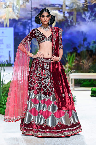 Falsa dupion emb. Lehenga (e-29/tl-122/leh)