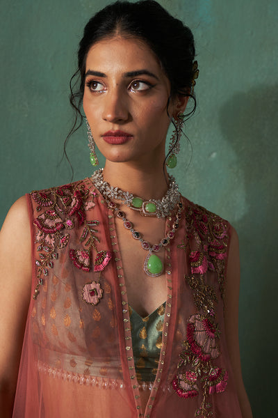 Mint green lehenga set (4 PCS)