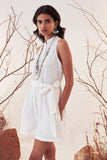 White Cotton Linen Jumpsuit (SH-16/INN)