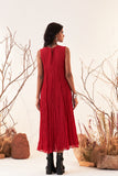 Red Cambric Crinkled Dress (SH-08A/DRS)