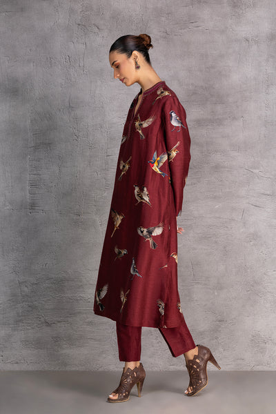 BURGUNDY DUPION TUNIC (1 PC)