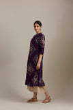 EGGPLANT SILK CHANDERI TUNIC (1 PC)