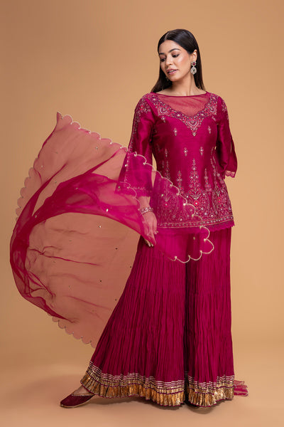 FALSA DUPION EMB. SHARARA SET (3PCS)