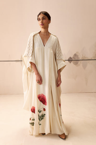 Printed Ivory Phiran + Attached Hood (E-01/TL-24)