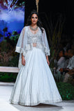 Ivory Emb. Chikankari Lehenga  (FA-27/LEH +CRN)