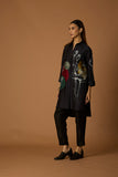 BLACK VISC. DUPION PRINTED SHIRT (BC-07)