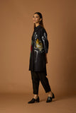 BLACK VISC. DUPION PRINTED SHIRT (BC-07)
