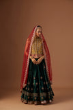 EMERALD GREEN EMBROIDERED LEHENGA (1 PC)